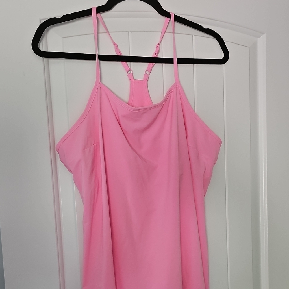 All in Motion Pink Asymmetrical Camisole Mini Dress